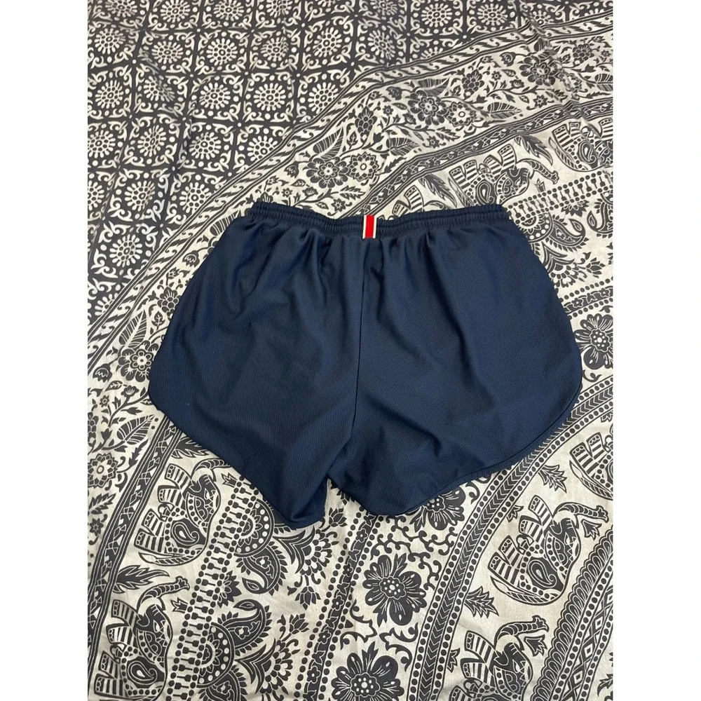Tracksmith Van Cortlandt Grand Central Mesh Running Shorts Mens Large Navy BOS